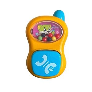Hola Phone Rattle Baby Toy Cat Click Shake Colorful Beads Motor Skills Sensory